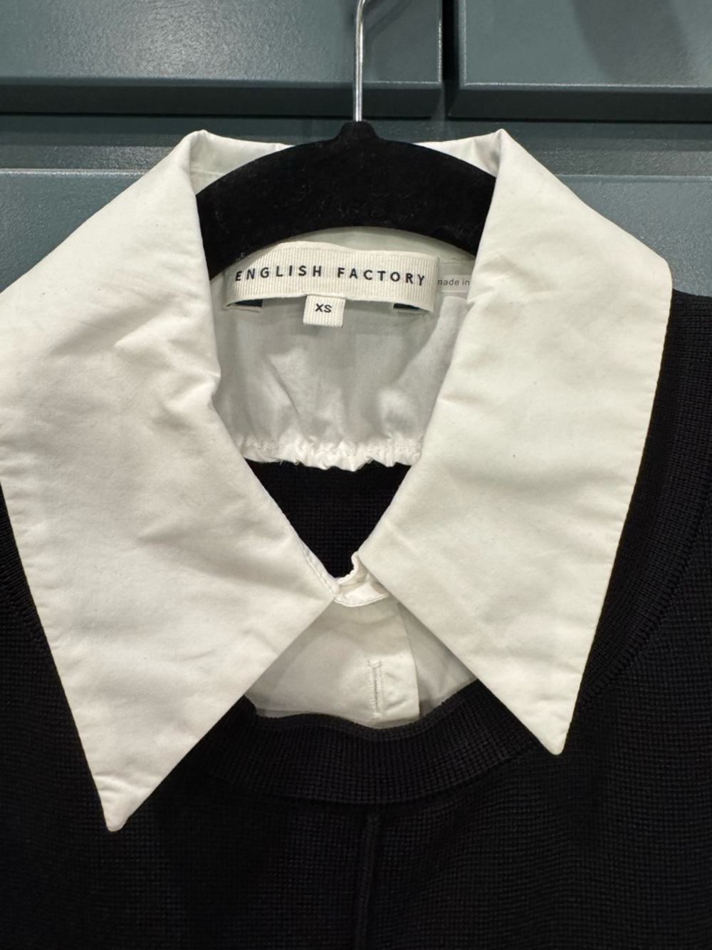 English Factory Black & White Layered Shirt Dress - Picture 3 of 3